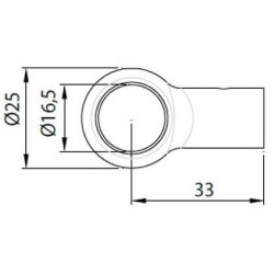 NOMET – Uchwyt relingu fi16, ocynk R-004 G6