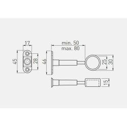 GTV – Uchwyt WP-10 dystansowy, regulowany