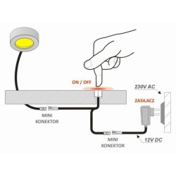 Design Light – Wyłącznik ściemniacz dotykowy do LED chrom