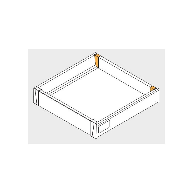 Złączka ścianki tylnej GTV Modern Box Square, niska, szara/biała
