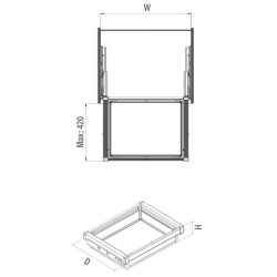 LAreka – Szuflada TB na ubrania, spodnie, skarpetki, bieliznę 60/80cm - biała