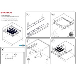 LAreka – Szuflada TB na zegarek, biżuterię, pasek i krawat - organizer 60/70/80/90cm - biała