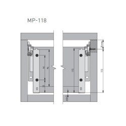 GTV – System prowadnic Metalbox Prestige H-118mm, biały