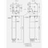 GTV – Noga meblowa – czarna kwadrat 60X60 H-710