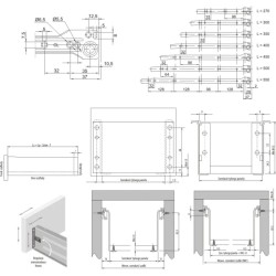 GTV – System prowadnic Metalbox Prestige H-118mm, biały