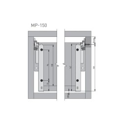 System prowadnic GTV Metalbox Prestige H-150mm, biały