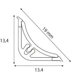 KORNER – Listwa przyblatowa LB15 chrom (satyna)