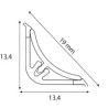 KORNER – Listwa przyblatowa LB15 chrom (satyna)
