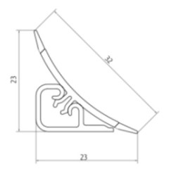 KORNER – Listwa przyblatowa LB 23 Czarna