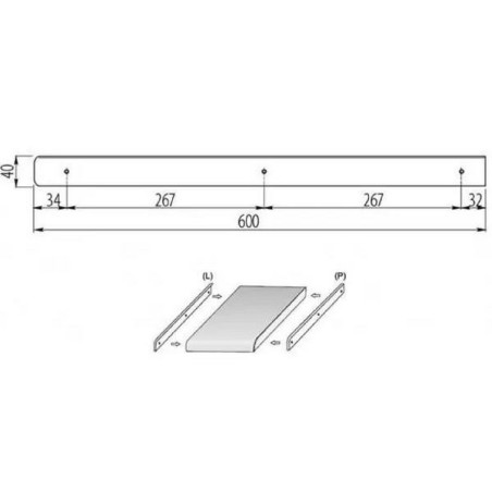 Kronospan – LISTWA LEWA - Aluminium, Biały, Czarny, Czarny mat