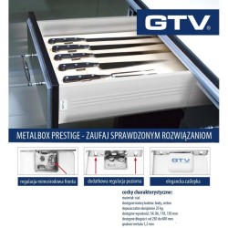 GTV – System prowadnic Metalbox Prestige H-54mm, biały