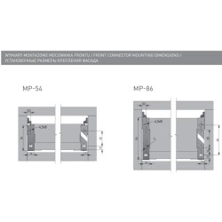 System prowadnic GTV Metalbox Prestige H-54mm, biały