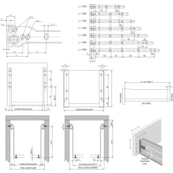 GTV – System prowadnic Metalbox Prestige H-150mm, srebrny