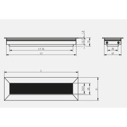 GTV – Przepust kablowy Merida, 51x180mm – czarny, aluminium