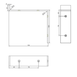 Wspornik pod półkę czarny 150x130 Matrix