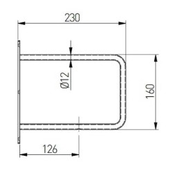 GTV – Podpórka pod półkę BELT 22x23 czarna