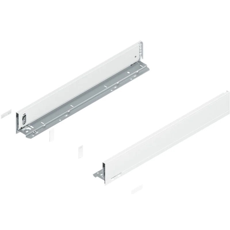 BLUM – Bok szuflady LEGRABOX pure, wys.M (90,5 mm), dł.270–650 mm, lewy/prawy, biały BLUM – Bok szuflady LEGRABOX pure, wys.M (90,5 mm), dł.270–650 mm, lewy/prawy, biały
