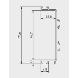 Profil do frontów bezuchwytowy VELLO z funkcją LED "C"