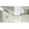 BLUM – METABOX bok H (150 mm), 350-550mm, częściowy wysuw, 25 kg, wersja na wkręty, szara