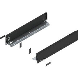 Bok szuflady BLUM LEGRABOX pure, wys.M (90,5mm), dł.450–500mm, lewy/prawy, czarny
