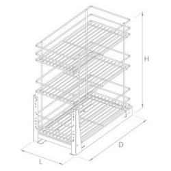 NOMET – Kosz cargo mini 15 III srebrny