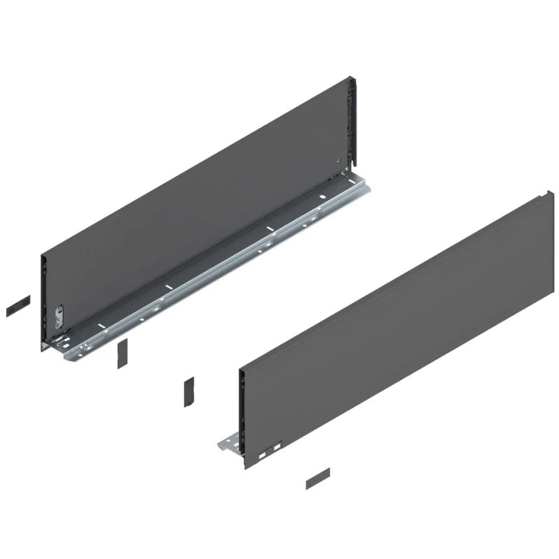 BLUM – Bok szuflady LEGRABOX pure, wys.K (128,5mm), dł.300–600mm, lewy/prawy, antracyt BLUM – Bok szuflady LEGRABOX pure, wys.K (128,5mm), dł.300–600mm, lewy/prawy, antracyt