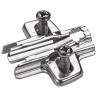 Hettich – Prowadnik krzyżakowy z regulacją (3 mm), niklowany (dystans 1.5 mm), 37 x 32 mm