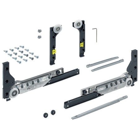 Hettich – Zestaw okuć do drzwi z Silent System, 30 kg, Min. szer. drzwi: 450