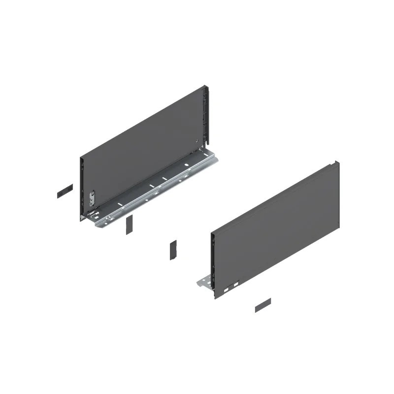 BLUM – Bok szuflady LEGRABOX pure, wys.M (90,5mm), dł.270–650mm, lewy/prawy, antracyt BLUM – Bok szuflady LEGRABOX pure, wys.M (90,5mm), dł.270–650mm, lewy/prawy, antracyt