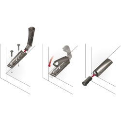 Italiana Ferramenta – Zestaw magnes K-LOCK + adapter, szary