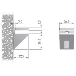 Italiana Ferramenta – Podpórka KALABRONE MINI, do półek szklanych o gr. 5-10 mm, czarna