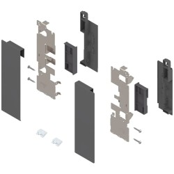 Mocowanie frontu BLUM LEGRABOX, wys. C, szuflada wewnętrzna z elementami dekoracyjnymi, biały/czarny/antracyt, L+P