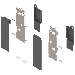 Mocowanie BLUM frontu LEGRABOX, wys. C, szuflada wewnętrzna z relingiem, biały/czarny/antracyt, L+P