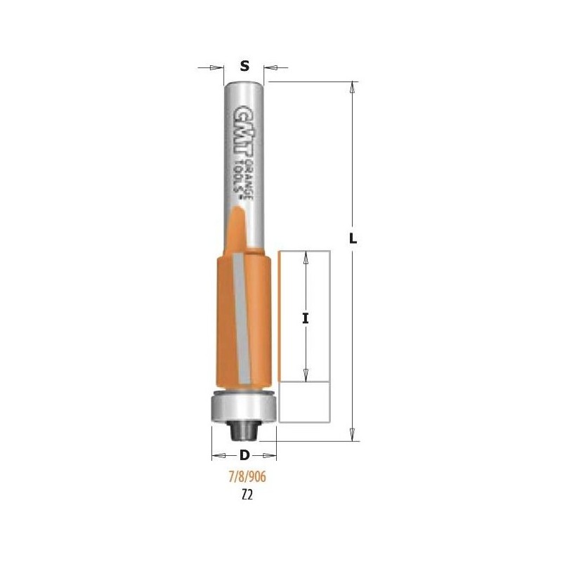 ITA TOOLS – Frez prosty z dolnym łożyskiem CMT 906.128.11