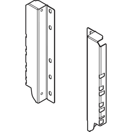 BLUM Uchwyt ścianki tylnej TANDEMBOX, wys. D (224 mm), P+L, biały