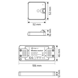 DELI 2 DESIGN LIGHT – Sensor PIR ze ściemniaczem - biały