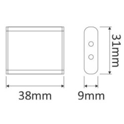 DESIGN LIGHT Wyłącznik IRS do szaf 36W aluminium (drzwi przsuwne 15 cm)