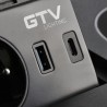 GTV – Przedłużacz biurkowy wpuszczany AVARO PLUS czarny (USB, indukcja)