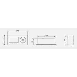 Przedłużacz biurkowy wpuszczany AVARO PLUS czarny (USB, indukcja)