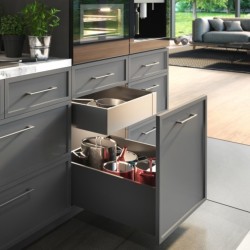 Szuflada GTV AXIS PRO H-116 mm średnia (B), L-250–600 mm, cichy domyk