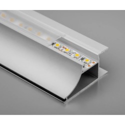 GTV – Profil aluminiowy do taśm LED GLAX 3m wieńcowy (18 mm) – Biały, Czarny, Inox