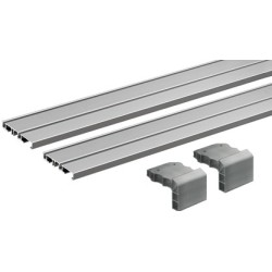 Hettich – SlideLine M Zestaw profili nawierzchniowych: 2 – tory do przykręcania/przyklejania L-2500