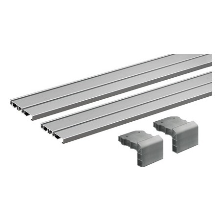 Hettich – SlideLine M Zestaw profili nawierzchniowych: 2 – tory do przykręcania/przyklejania L-2500