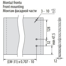 GTV – Szuflada narożna MODERN BOX, wysoka, L-600mm, szara