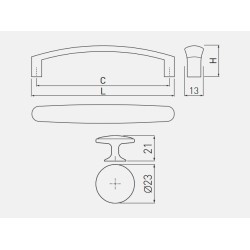 Uchwyt rustykalny OLBA do mebli retro, vintage
