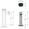 Italiana Ferramenta – Stopka regulowana REKORD "12" H-52, regulacja 0-12mm, 150kg/szt