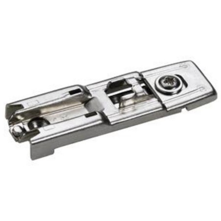 Hettich – Prowadnik prosty z regulacją wysokości, niklowany, rozstaw otworów 20 x 32 mm, do przykręcenia, odstęp 1,5 mm