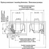 Szuflada zlewozmywakowa GTV Modern Box z otworem w kształcie litery "U", L-500mm, H-83mm, szara