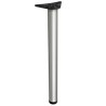 Noga meblowa okrągła 110x60 do blatu, biurka oraz stołu - inox