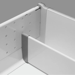 Złączka listwy poprzecznej GTV Modern Box Boxside do boku perforowanego, biała/szara